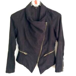 Rampage suede lightweight moto jacket